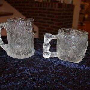 Set Of 2 1993 Flintstones McDonald's Glass Mugs